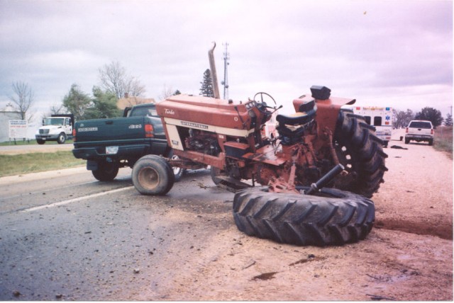 Tractor vs. Truck on HWY 20